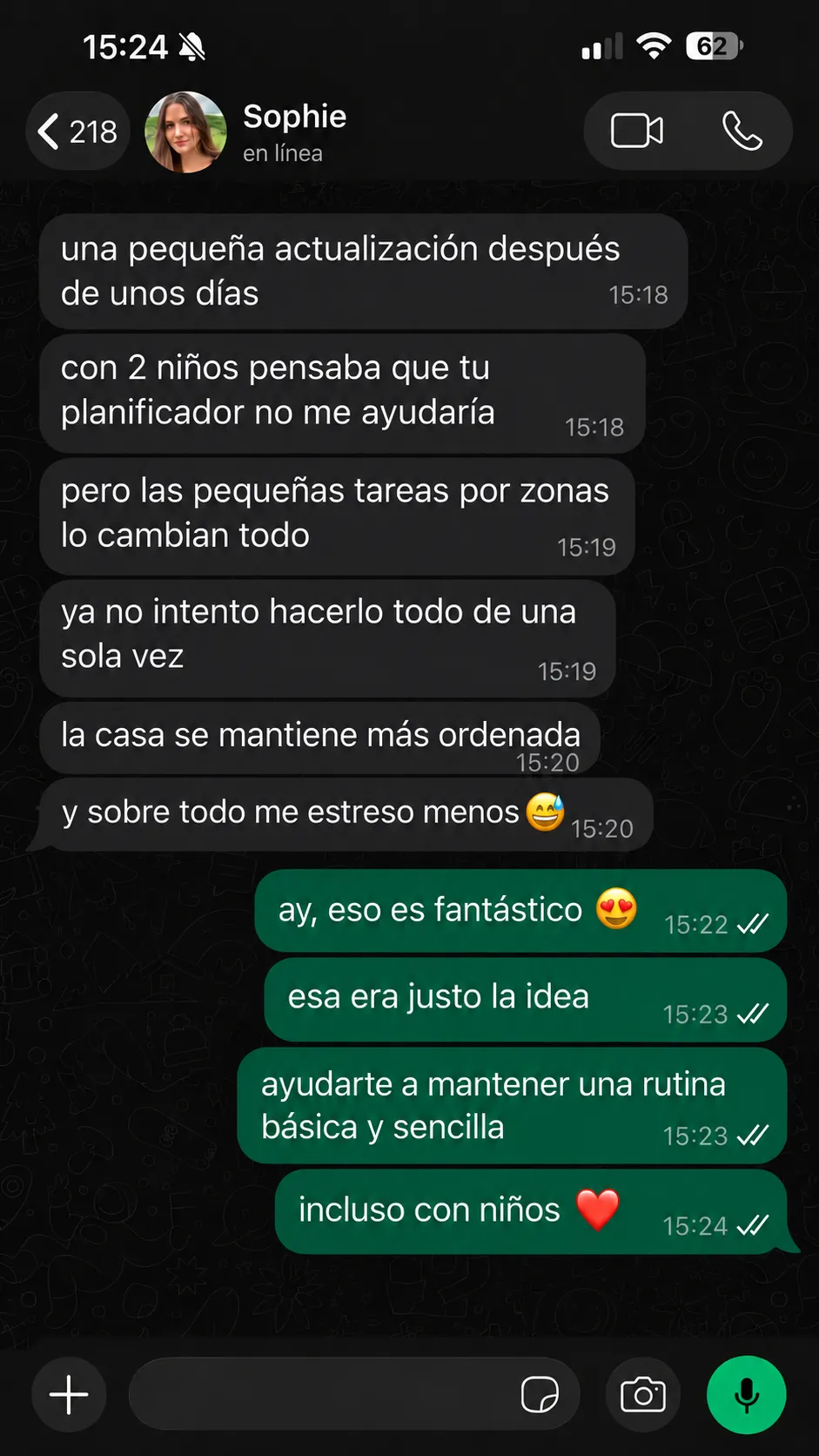 Testimonio de clienta